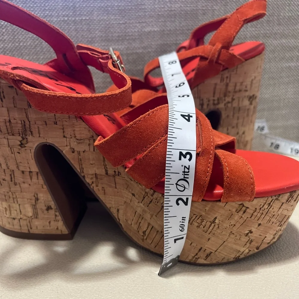 Free People Lisbon MJ Leather Platform Ankle Strap Sandals Size 36